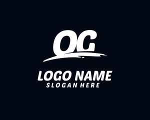 OG Initial with splash logo vector	