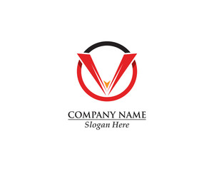 V Letter Logo Business Template Vector design