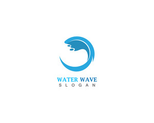Fototapeta premium Water Wave logo design template vector