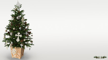christmas tree on white background