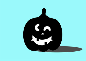 halloween pumpkin on black background
