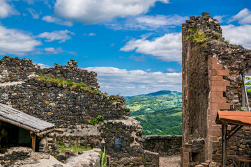 Château de Calmont d'Olt, Aveyron, Occitanie, France.