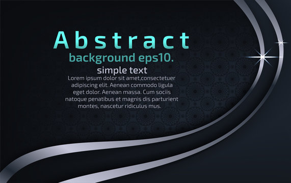 Black luxury abstract background image Overlay geometric curves for modern template designs.