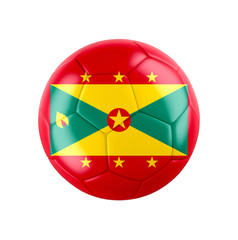 Soccer football ball with flag of Grenada