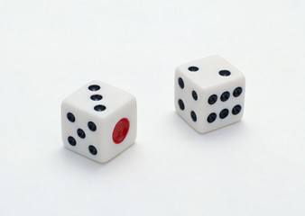 dices on white background