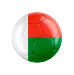 Fototapeta premium Soccer football ball with flag of Madagascar