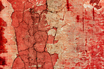 Texture of a concrete wall with cracks and scratches which can be used as a background