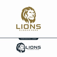 Lion logo design vector illustration