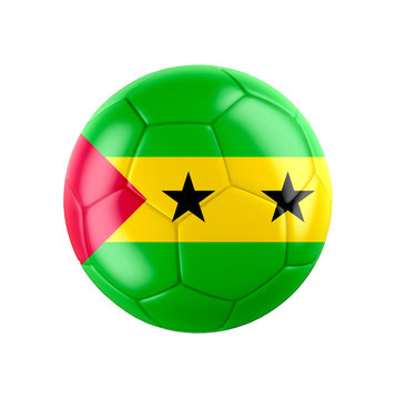 Soccer football ball with flag of Sao Tome and Principe