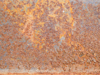 The surface of steel with rust.