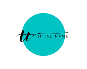 T TT Initial handwriting logo vector. Hand lettering for designs.
