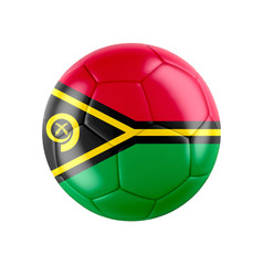 Obraz premium Soccer football ball with flag of Vanuatu