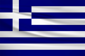 Illustration of a waving flag of the Greece
