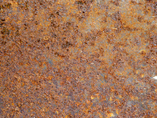 The surface of steel with rust.