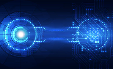 Abstract futuristic digital technology background. Illustration Vector