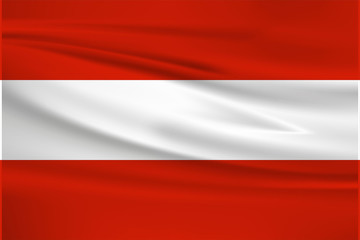 Obraz premium Illustration of a waving flag of the Austria