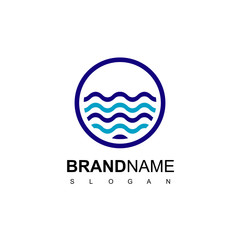 Water Logo Design Vector