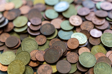 Kleingeld Haufen