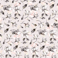  Seamless watercolor pattern tender roses