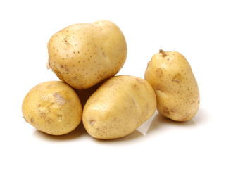 New potato isolated on white background 
