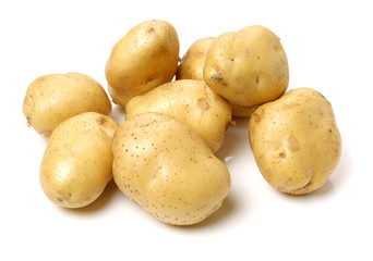 New potato isolated on white background 