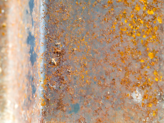 The surface of steel with rust.