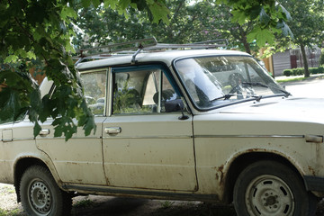 Retro rusty car