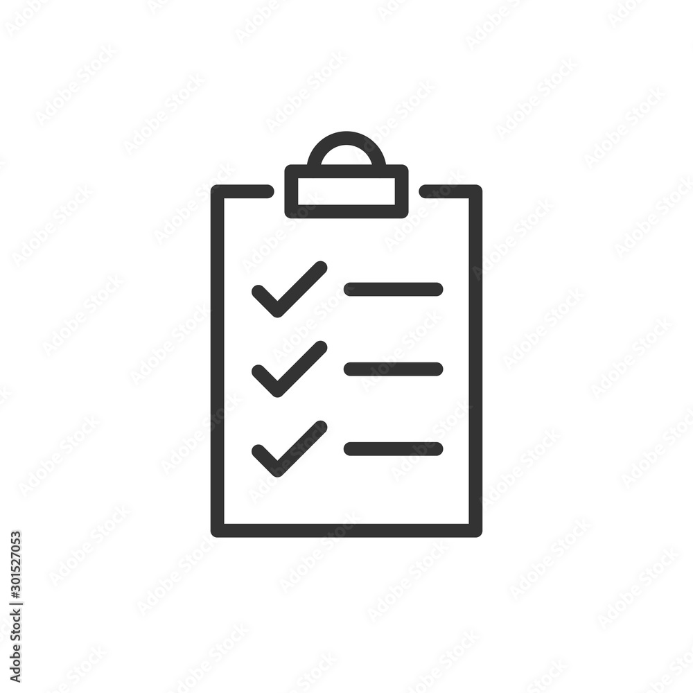Poster to do list icon in flat style. document checklist vector illustration on white isolated background. 