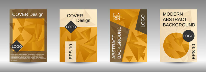 Fototapeta premium A set of modern abstract covers.