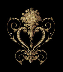 Decorative elegant luxury design.Vintage elements in baroque, rococo style.Design for cover, fabric, textile, wrapping paper .