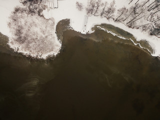 Frozen lake in Finland near Helsinki