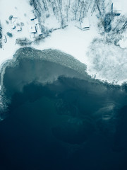 Frozen lake in Finland near Helsinki