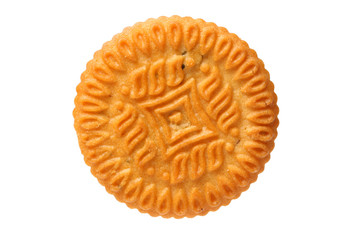 Delicious crackers on white background