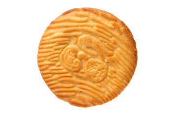 Delicious crackers on white background