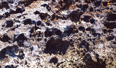 lava rock along the coastline