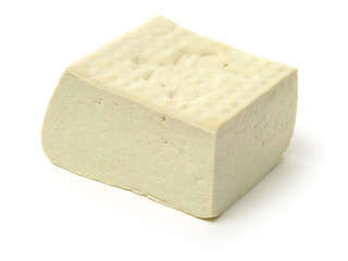 tofu on white background