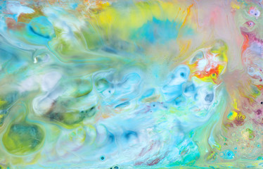 Fototapeta na wymiar Mixed colored paints background. Multicolor burst pattern.