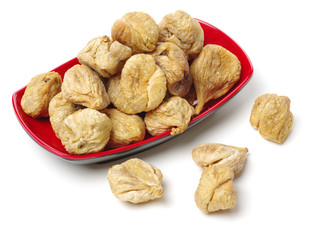 dried fig on white background 