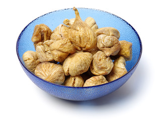 dried fig on white background 