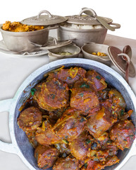 marmites créoles, rougail saucisses et cari poulet 