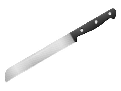 Small Collection Of Kitchen Knives Stock Photo - Download Image Now - Black  Color, Blade, Bread Knife - iStock