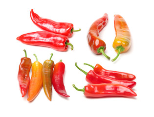 Fresh red pepper on white background