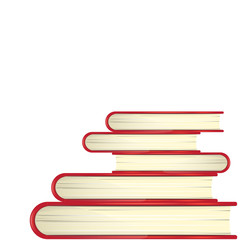 Red books cover on white background, Vector.