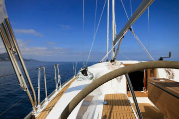 Yacht sailing summer adventure