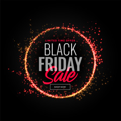 black friday sparkles sale background design
