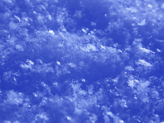 snowflake in the snow, winter background, macro closeup