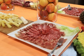 salami dishes for a catering service