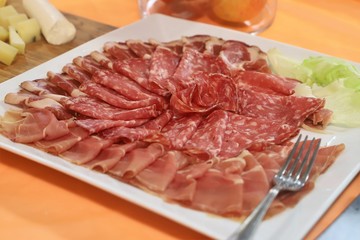 salami dishes for a catering service