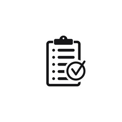 Checklist icon flat style isolated on background. Checklist sign symbol for web site and app design.