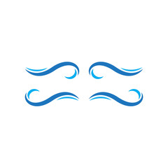 abstract swoosh wave blue color